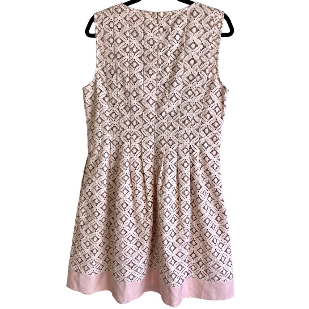 Eliza J Lace Cutout Fit And Flare Dress Pockets Blush Pink - Picture 11 of 14